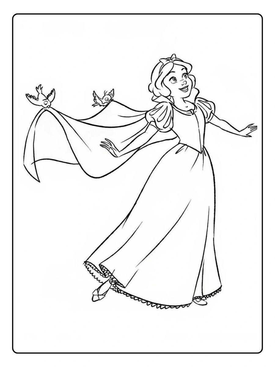 Desenho da Branca de Neve para Colorir (2)