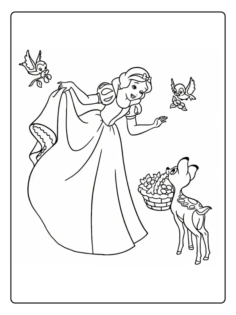Desenho da Branca de Neve para Colorir (8)