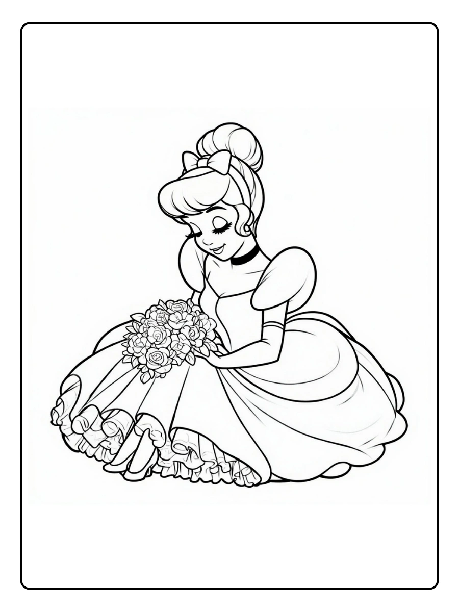 Desenho da Cinderela para Colorir (1)