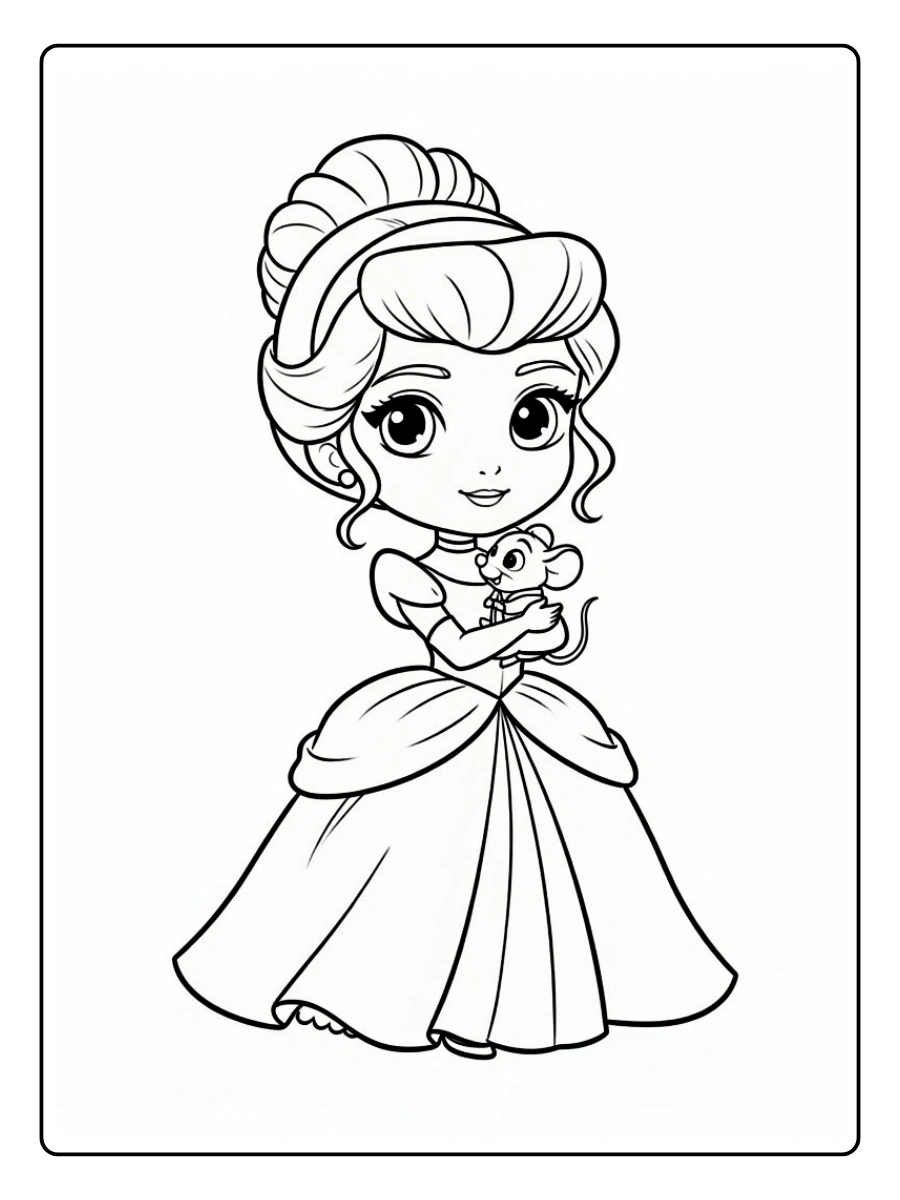 Desenho da Cinderela para Colorir (10)