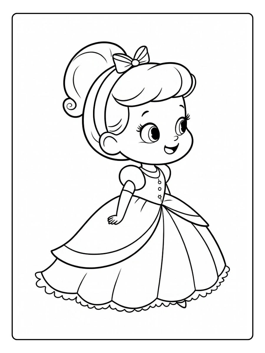 Desenho da Cinderela para Colorir (2)