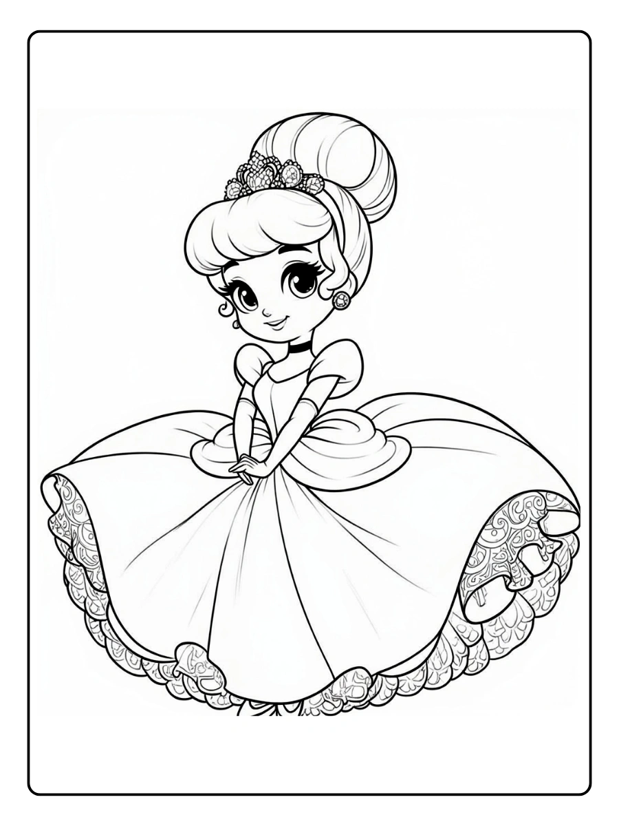 Desenho da Cinderela para Colorir (3)
