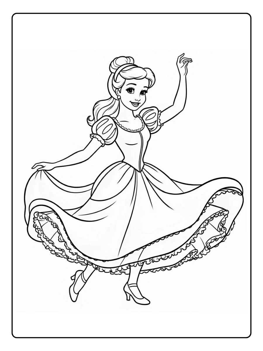 Desenho da Cinderela para Colorir (5)