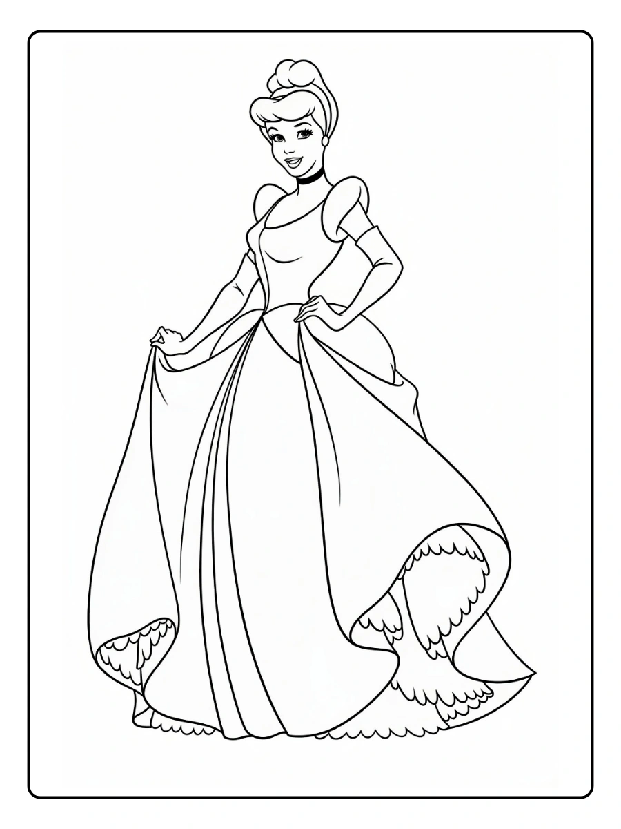 Desenho da Cinderela para Colorir (8)