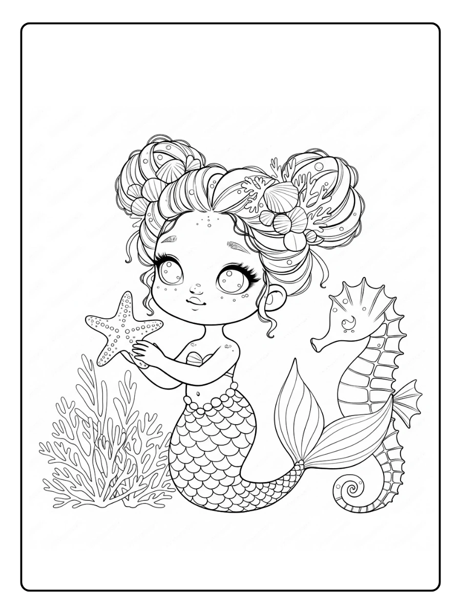 Desenho da Sereia para Colorir (10)