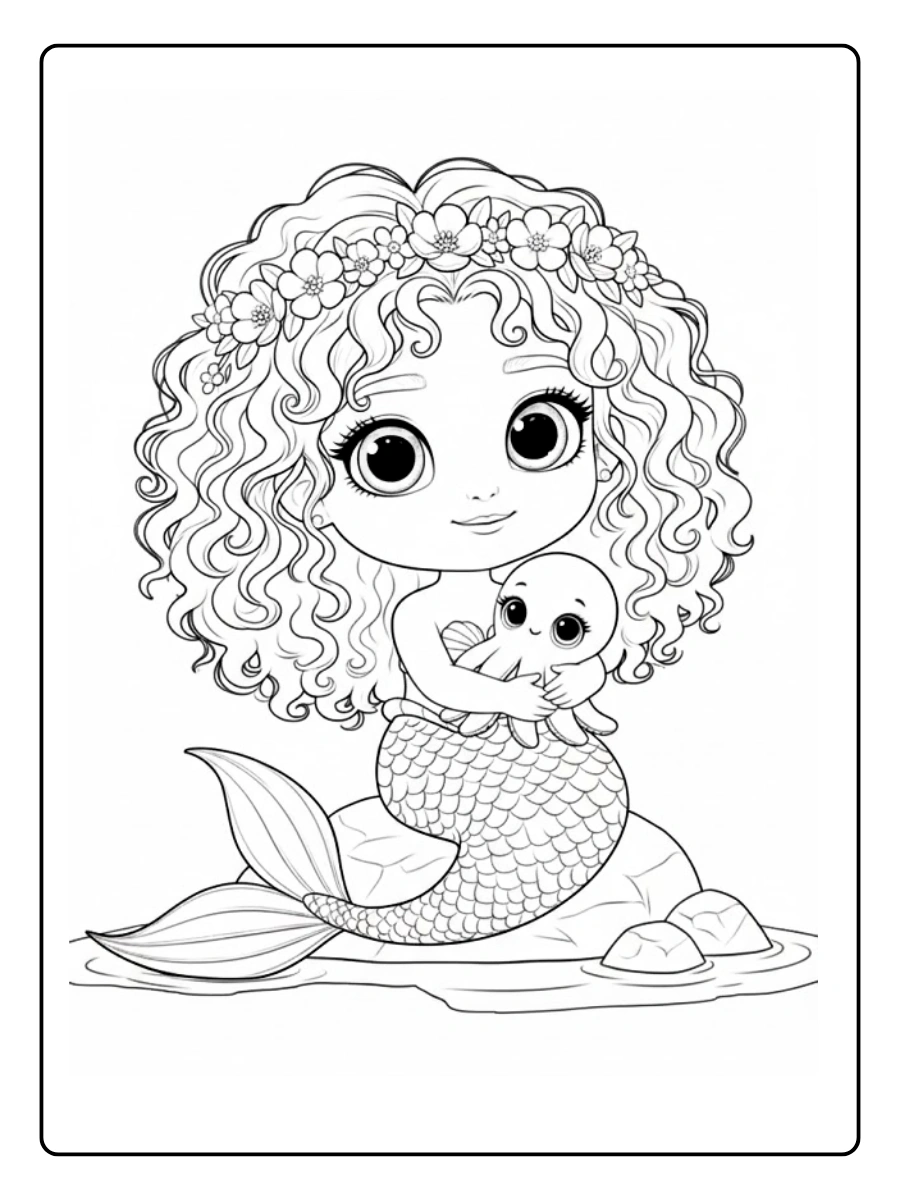 Desenho da Sereia para Colorir (11)