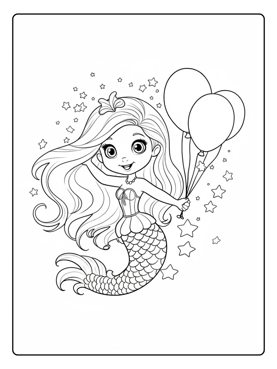 Desenho da Sereia para Colorir (12)