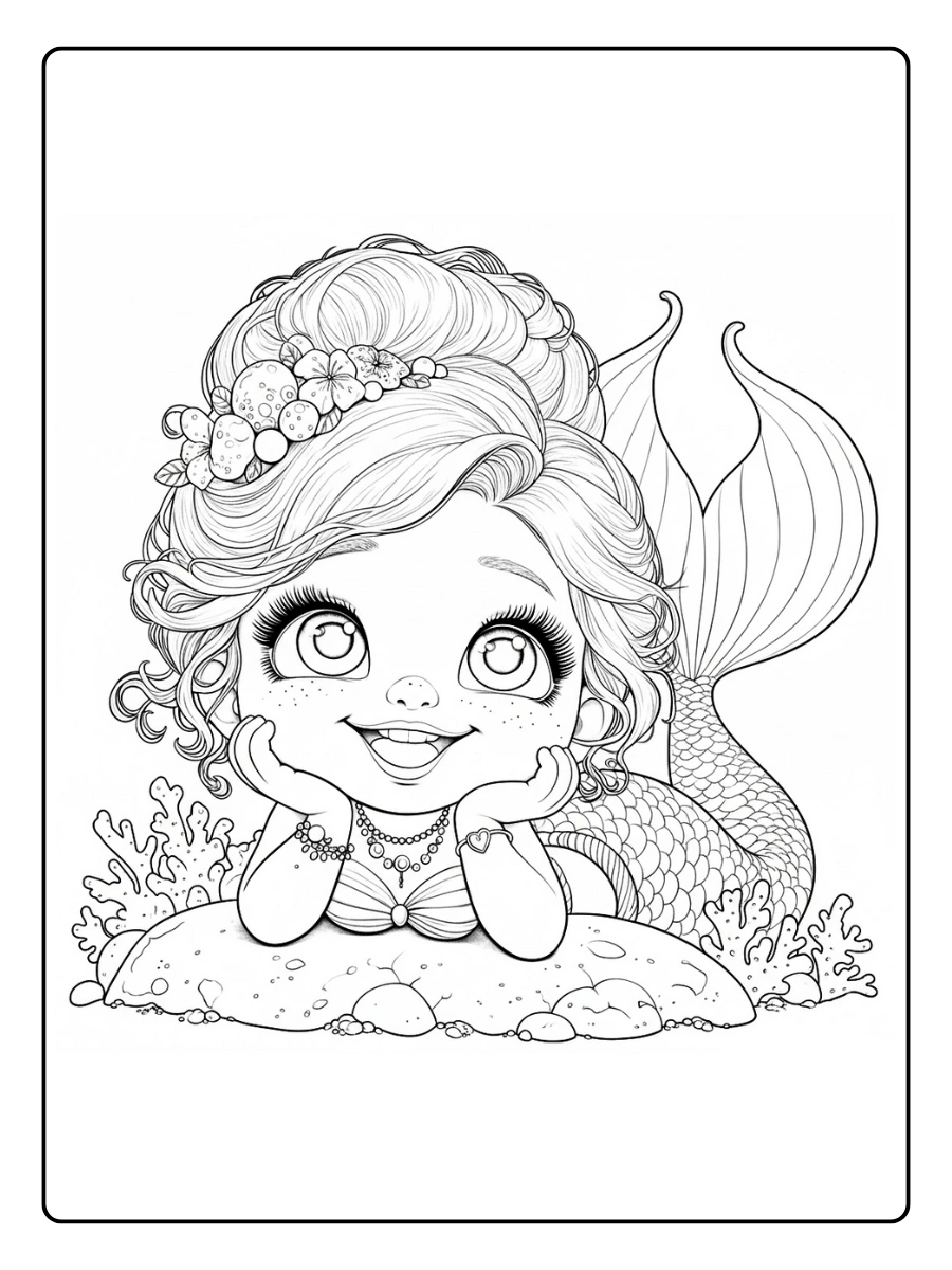 Desenho da Sereia para Colorir (13)