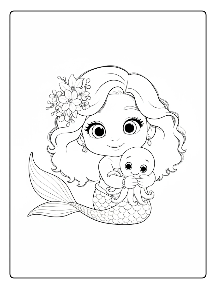 Desenho da Sereia para Colorir (6)