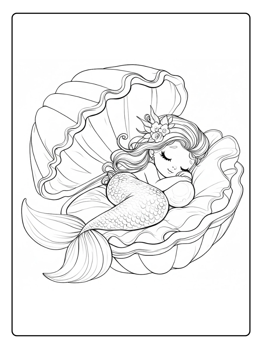 Desenho da Sereia para Colorir (7)