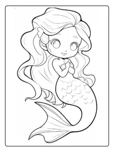 Desenho da Sereia para Colorir (9)