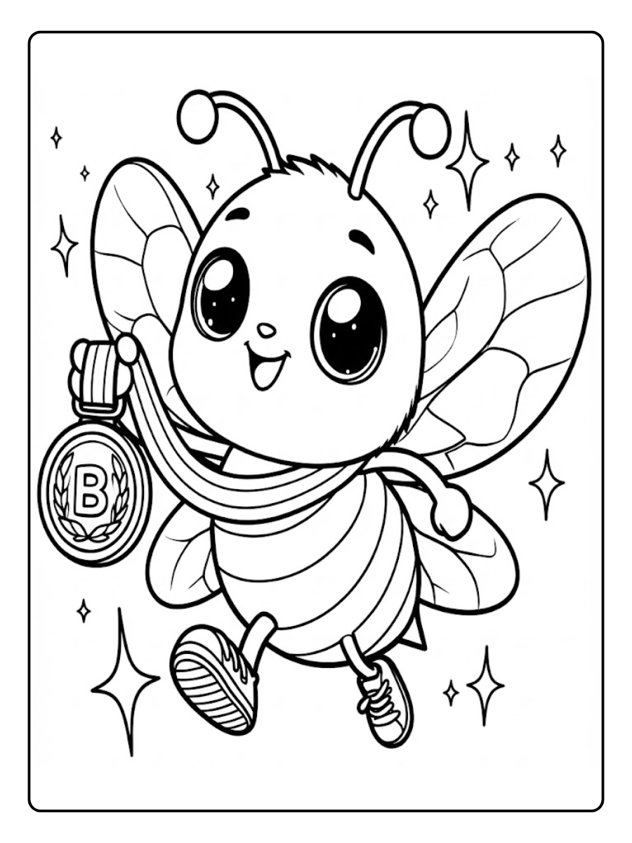 Desenho de Abelha para Colorir (2)