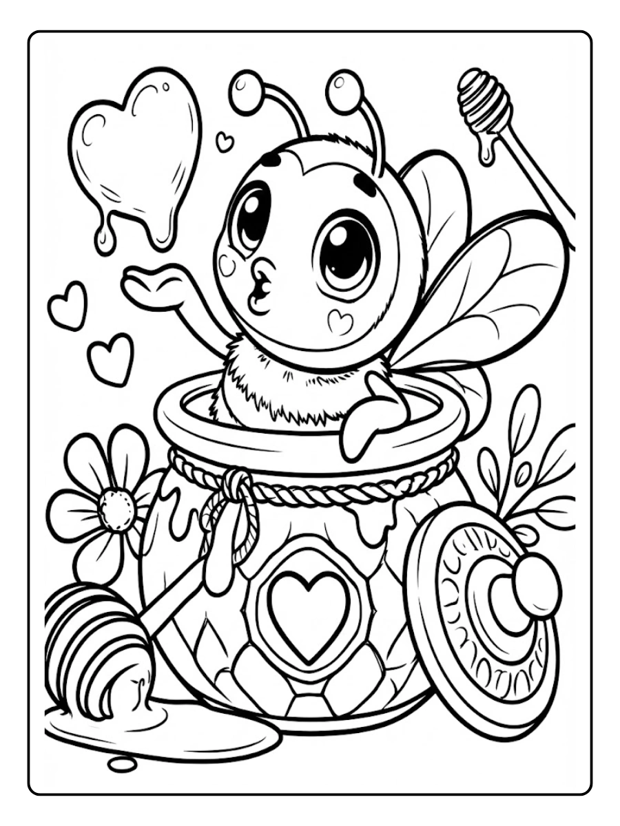 Desenho de Abelha para Colorir (3)