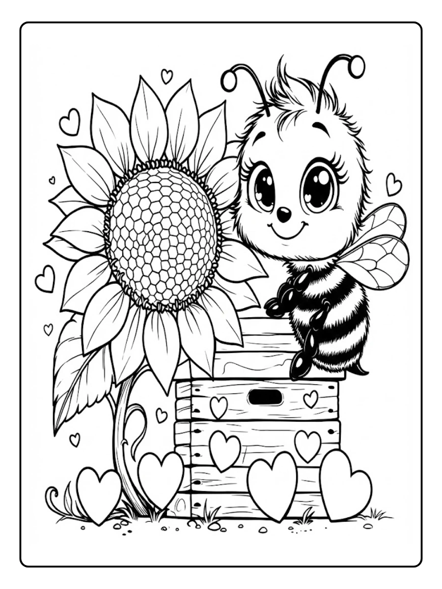 Desenho de Abelha para Colorir (6)