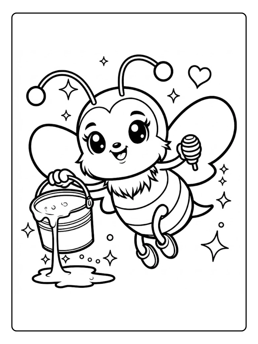 Desenho de Abelha para Colorir (7)