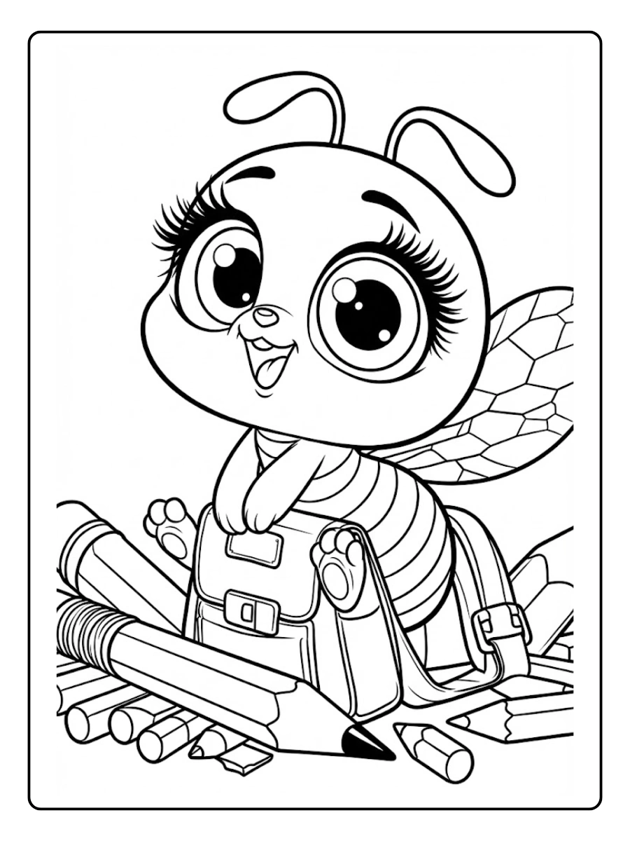 Desenho de Abelha para Colorir (8)