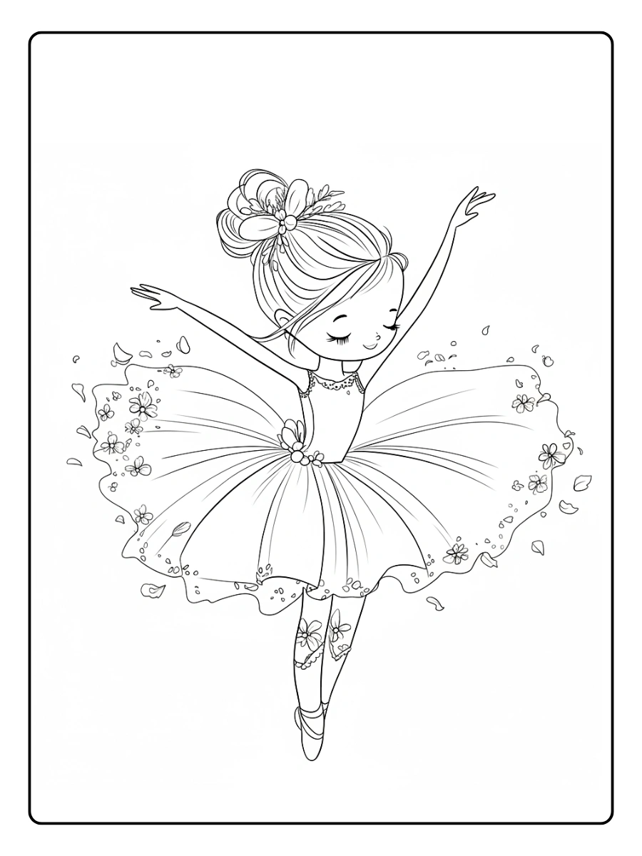 Desenho de Bailarina para Colorir (1)