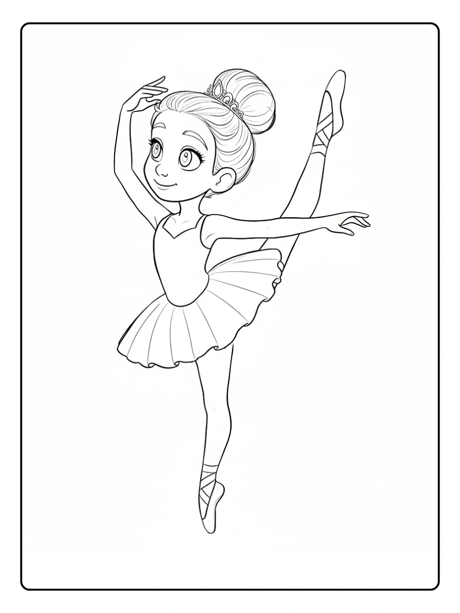 Desenho de Bailarina para Colorir (10)