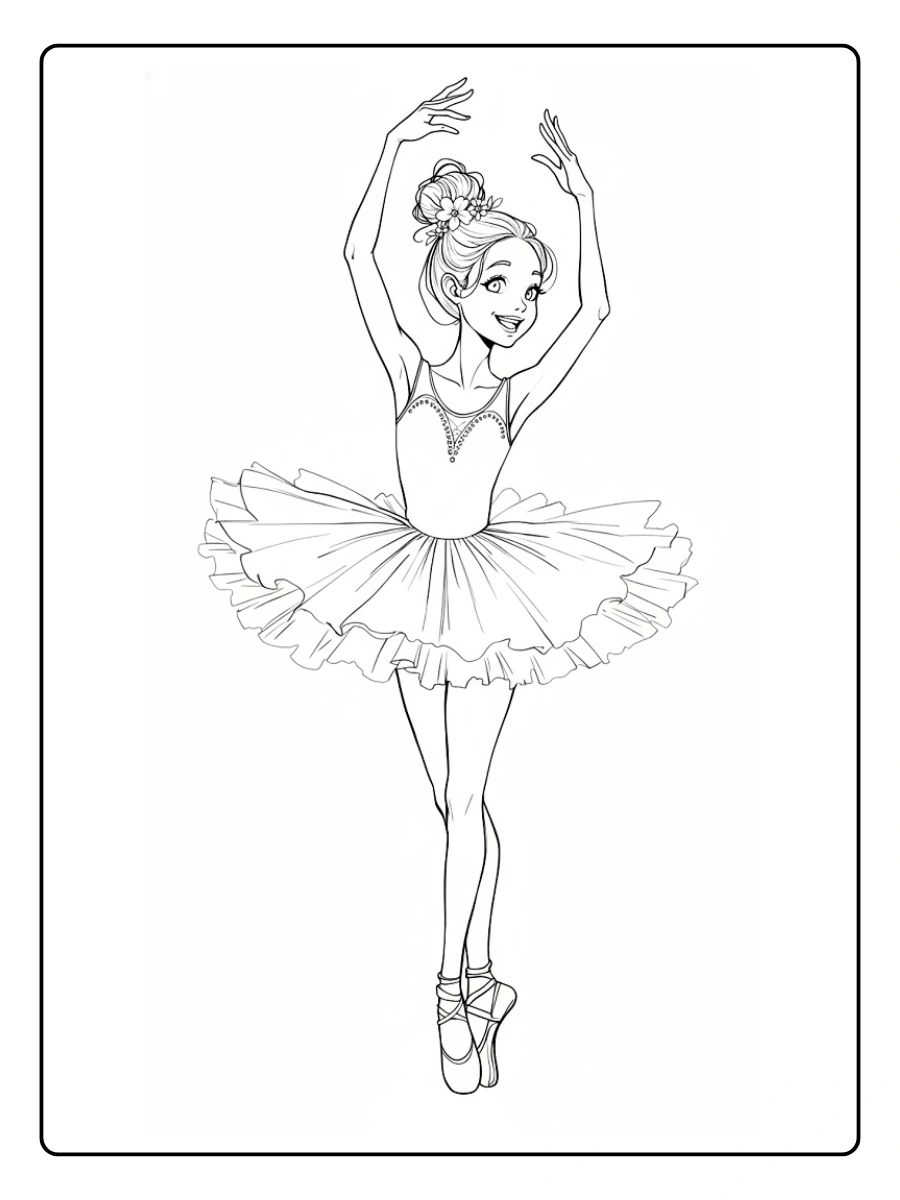Desenho de Bailarina para Colorir (11)