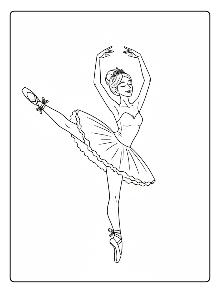 Desenho de Bailarina para Colorir (12)