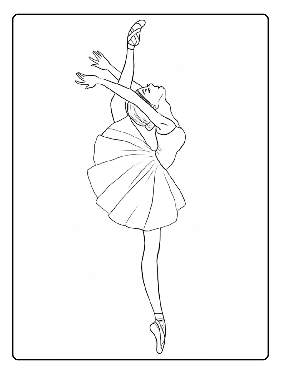 Desenho de Bailarina para Colorir (13)
