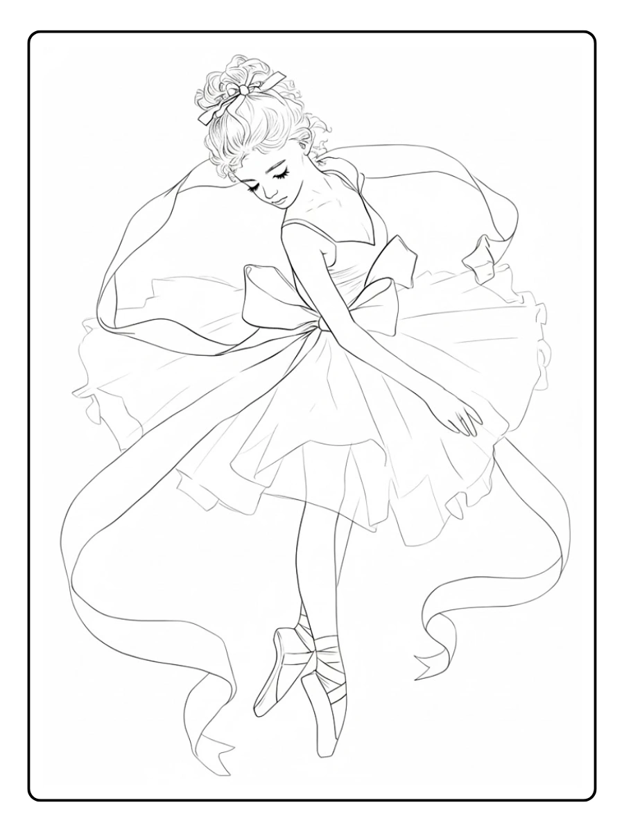 Desenho de Bailarina para Colorir (14)