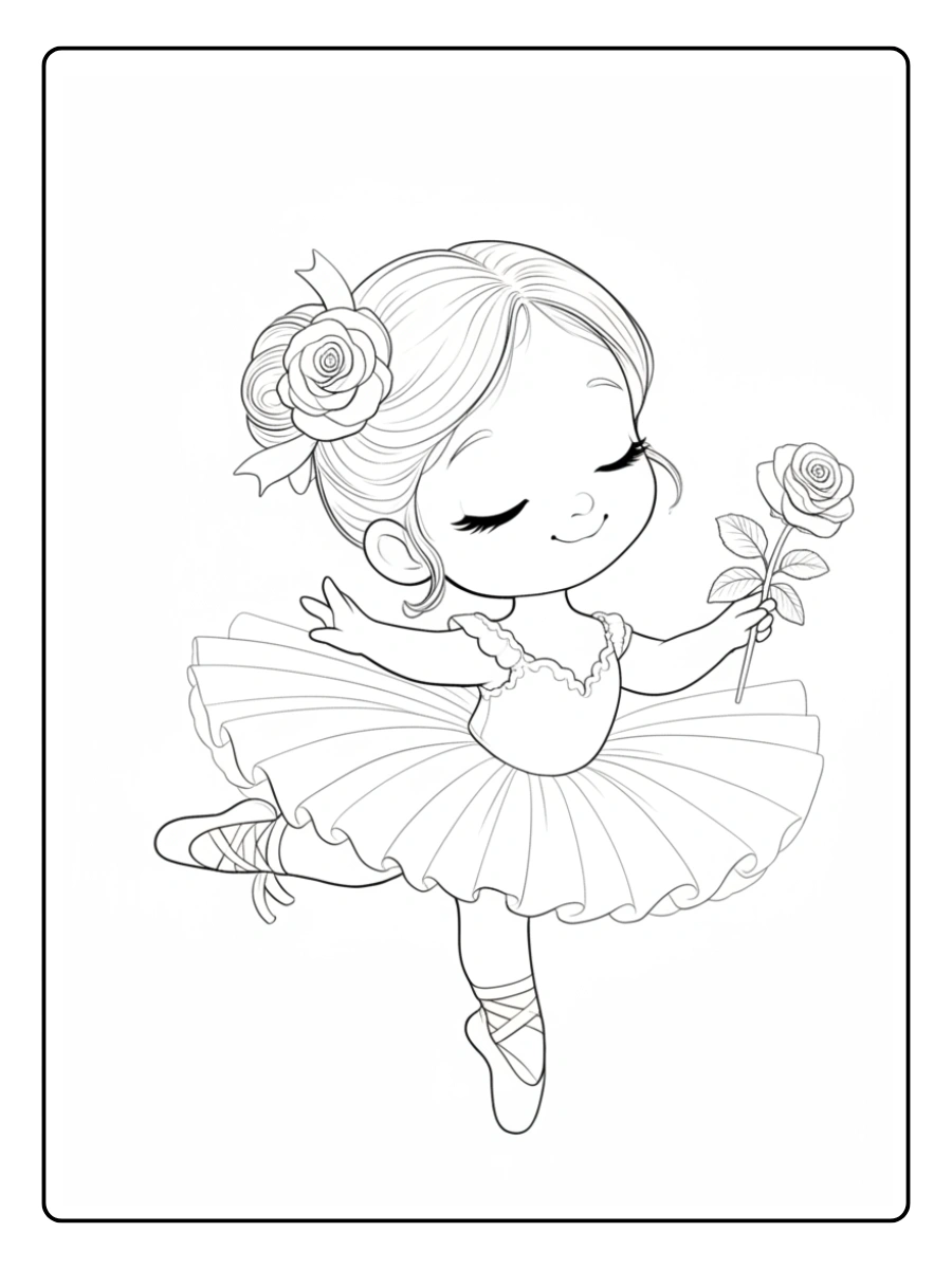 Desenho de Bailarina para Colorir (2)
