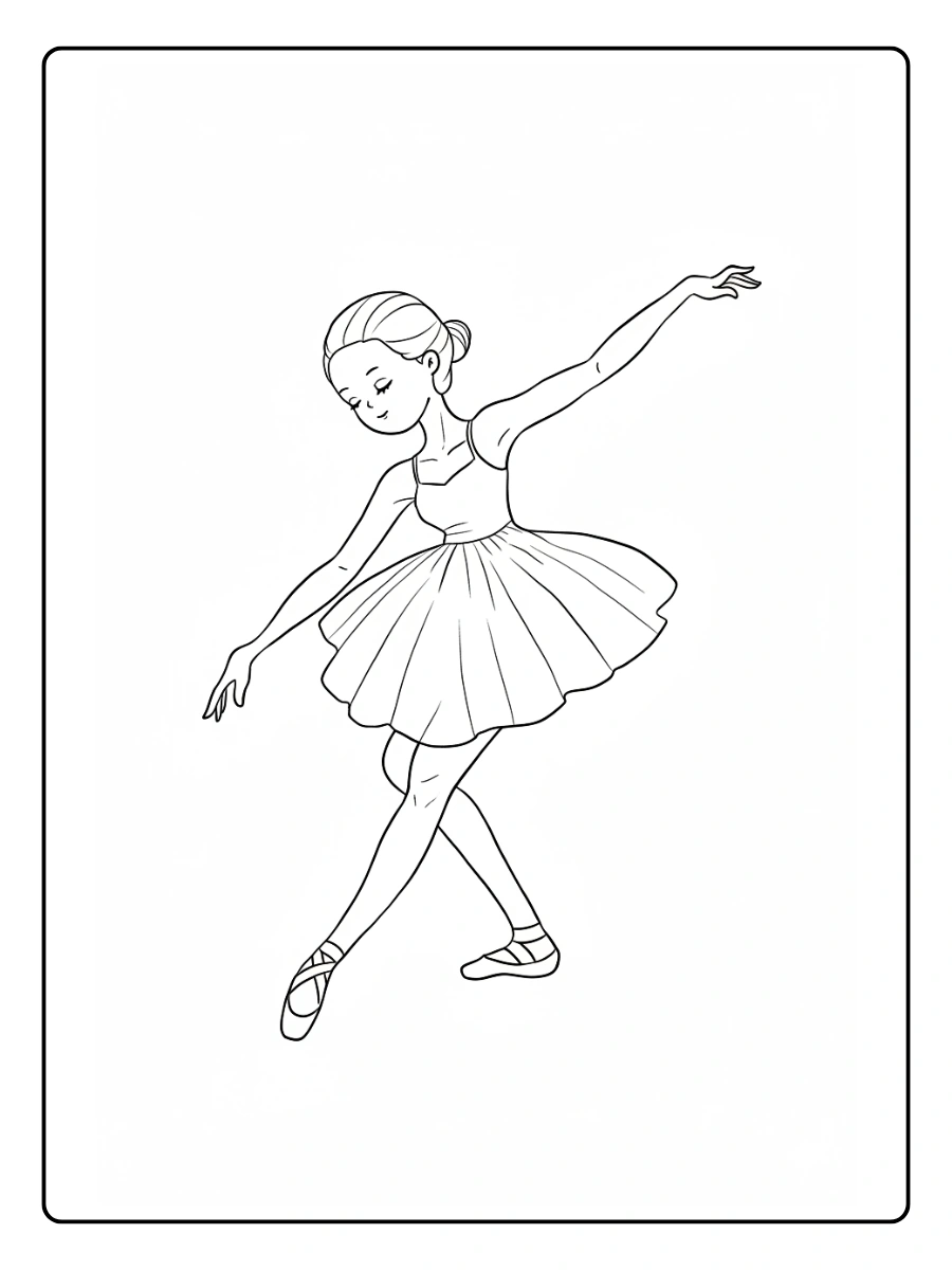 Desenho de Bailarina para Colorir (5)