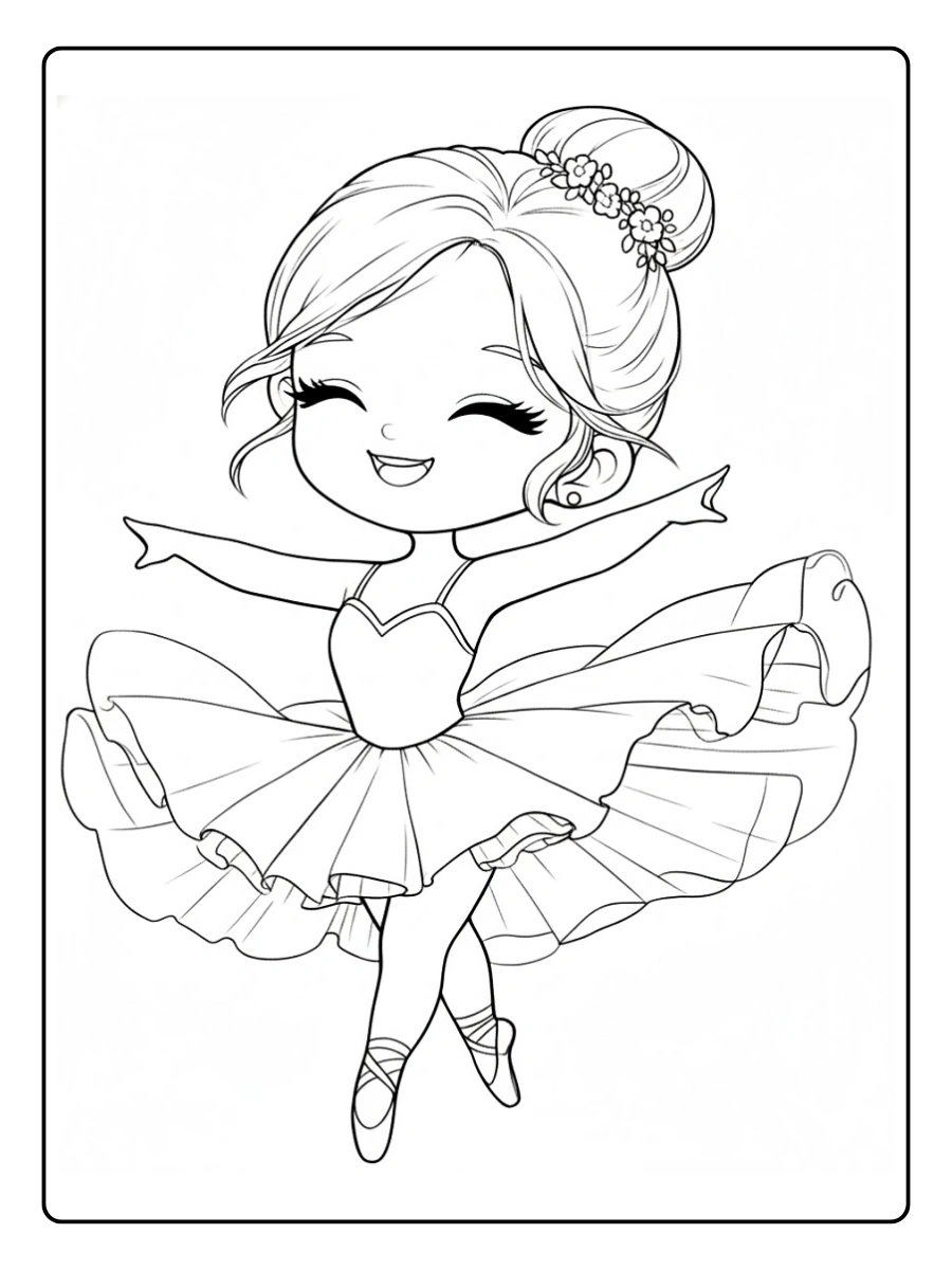 Desenho de Bailarina para Colorir (6)