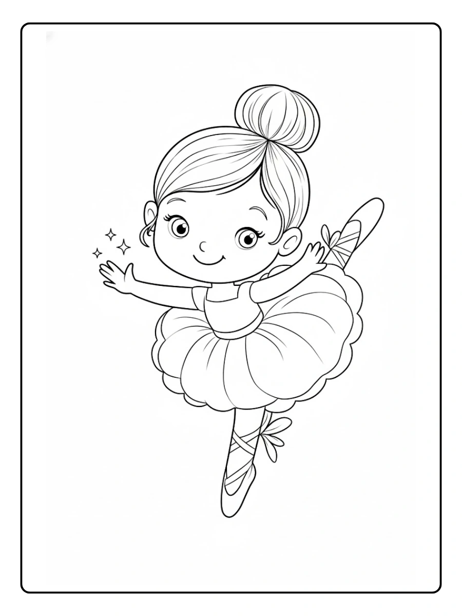 Desenho de Bailarina para Colorir (7)