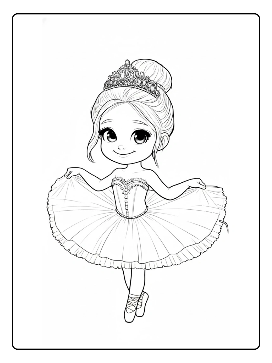 Desenho de Bailarina para Colorir (8)