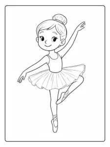 Desenho de Bailarina para Colorir (9)