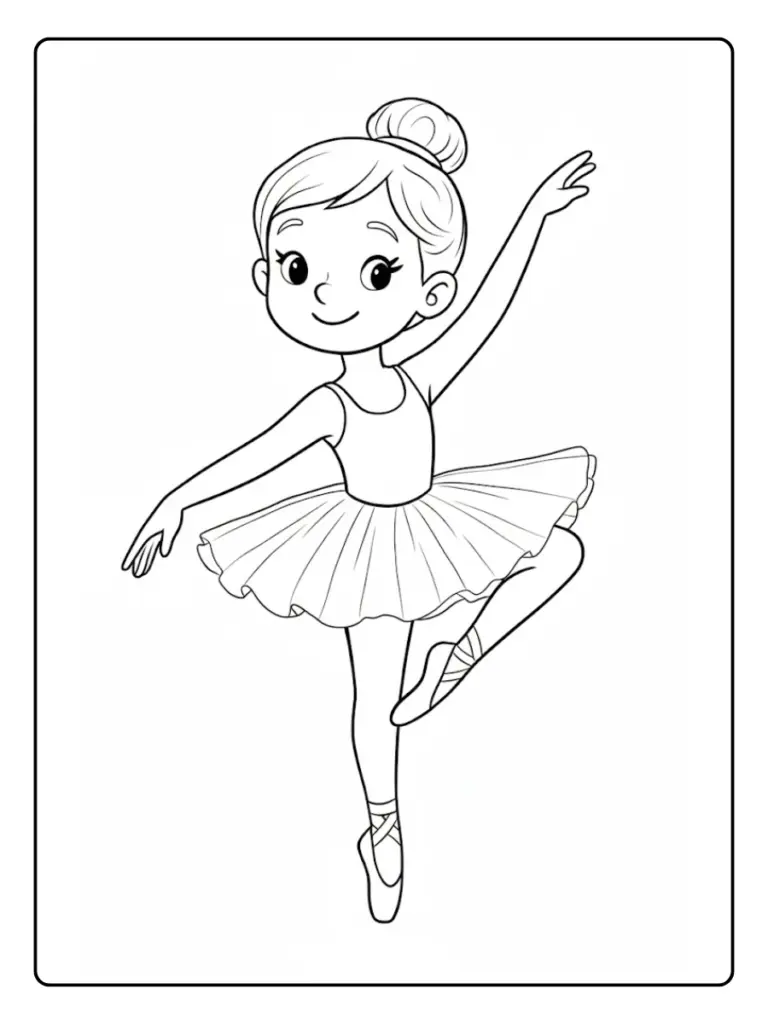 Desenho de Bailarina para Colorir (9)