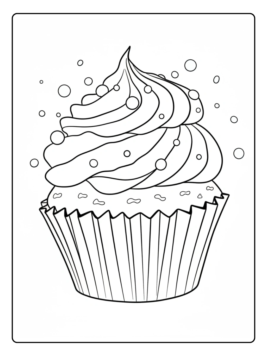 Desenho de Bolinho para Colorir (1)