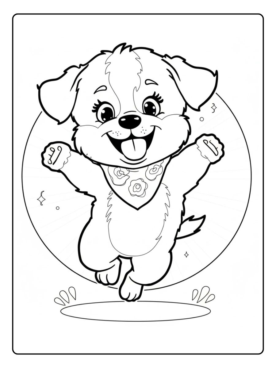 Desenho de Cachorro para Colorir (9)