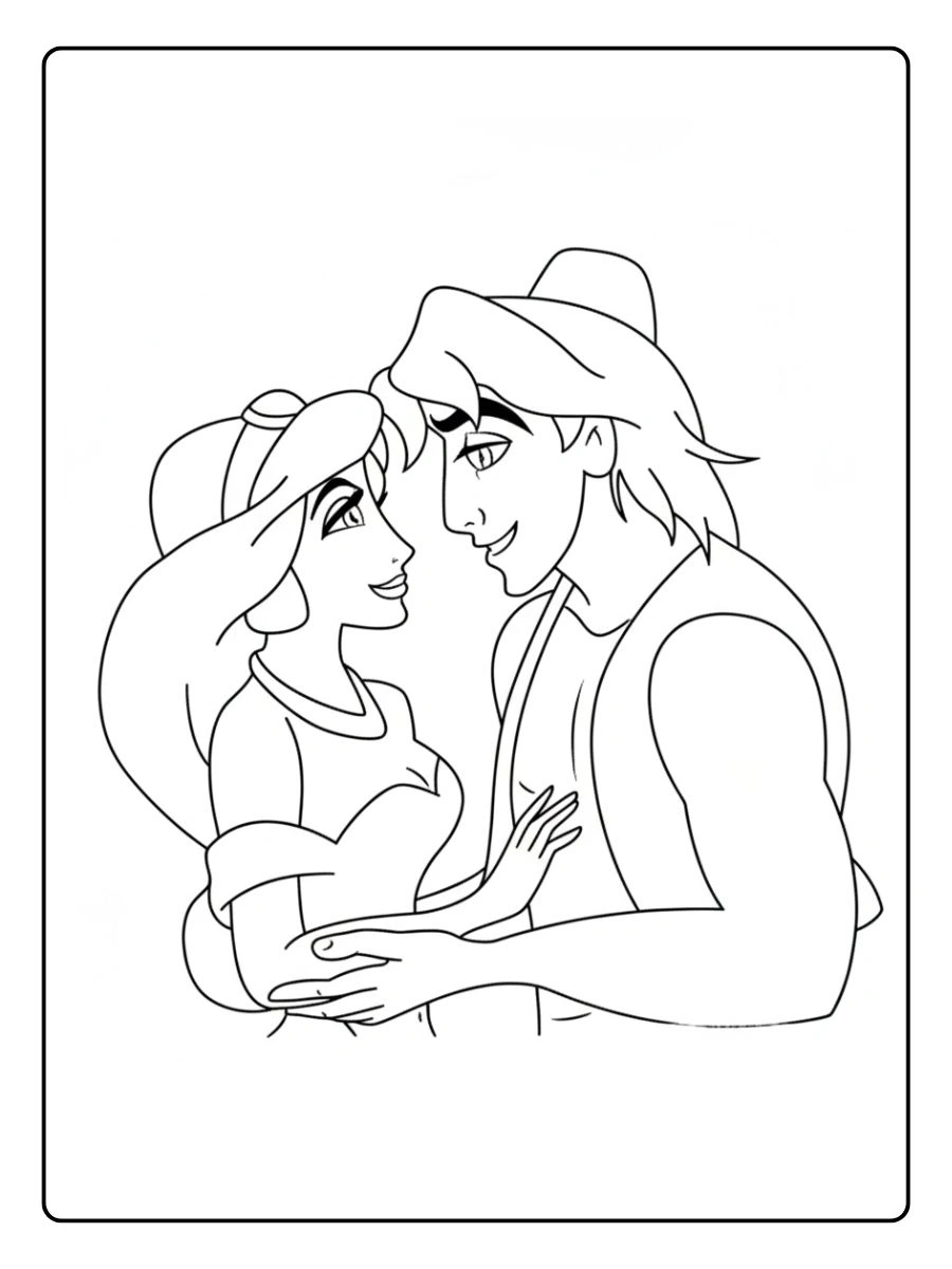 Desenho de Casal para Colorir (12)