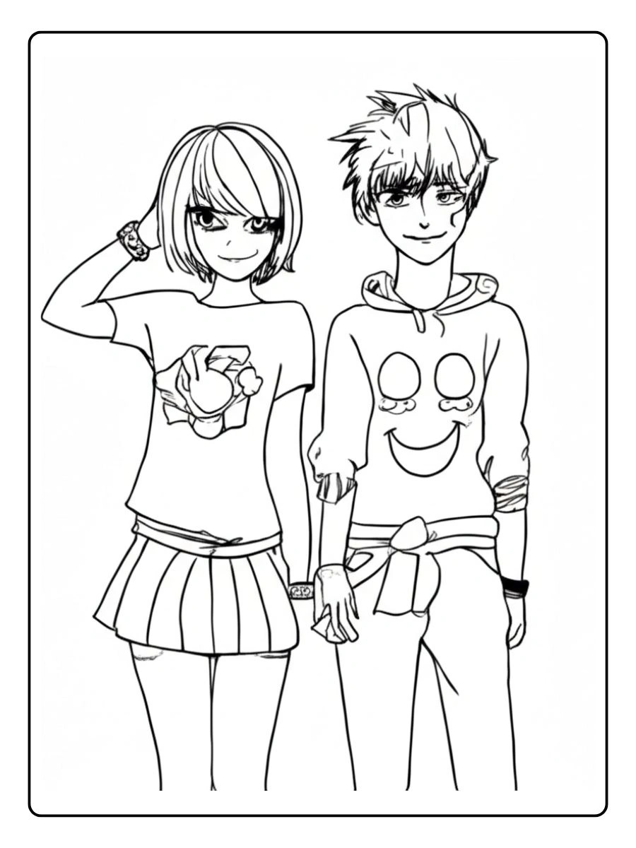 Desenho de Casal para Colorir (13)