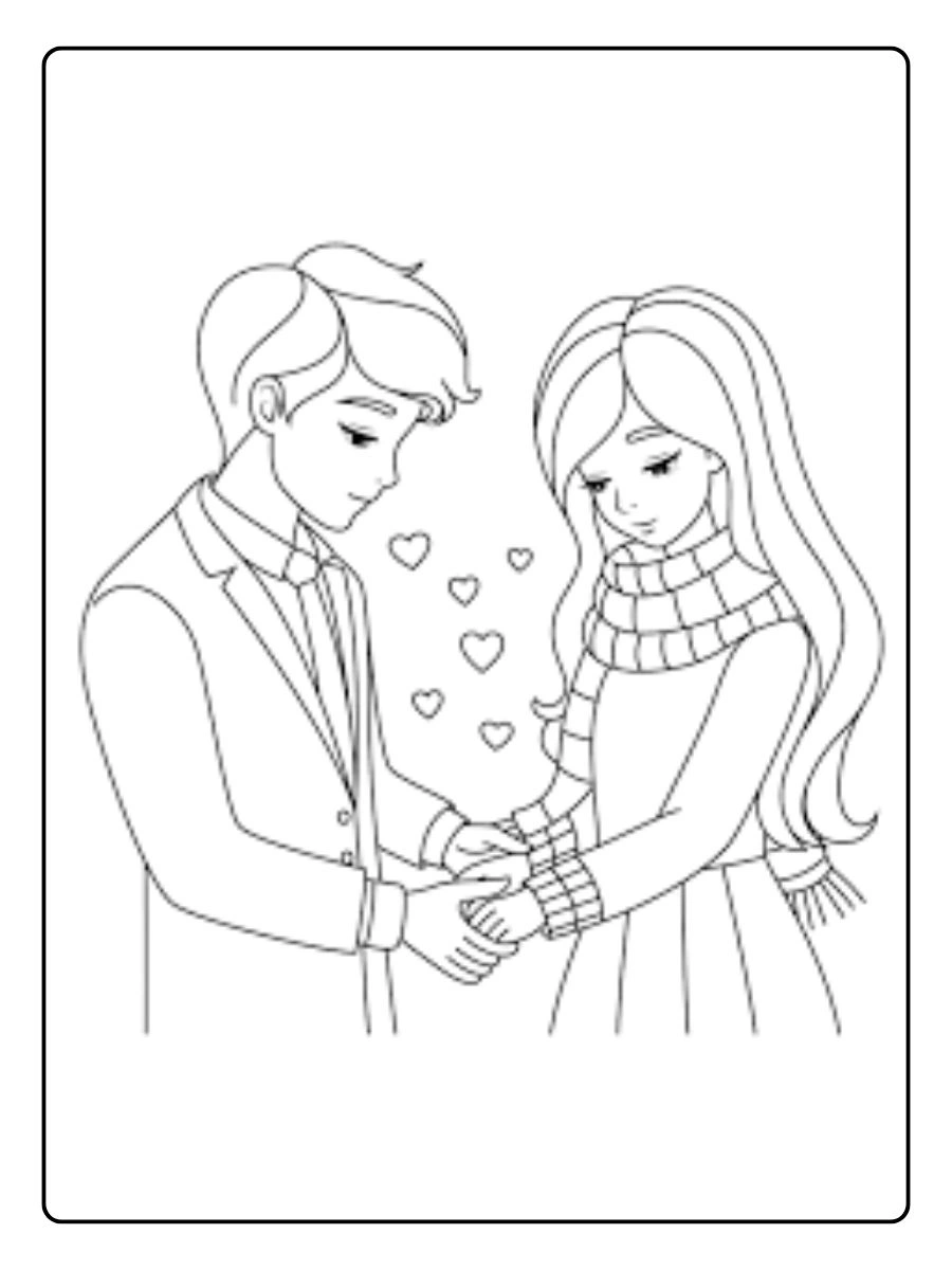 Desenho de Casal para Colorir (15)