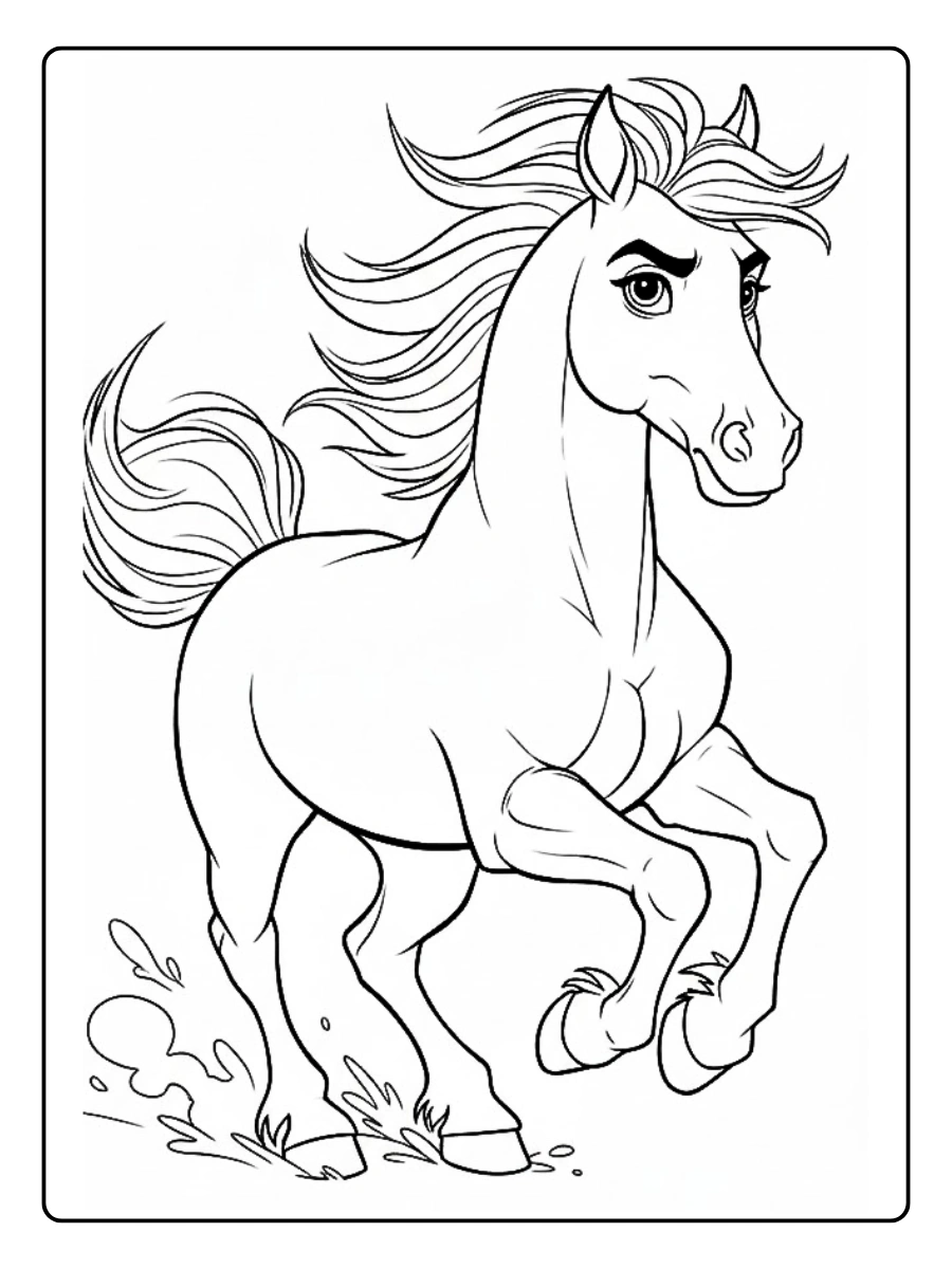 Desenho de Cavalo para Colorir (4)