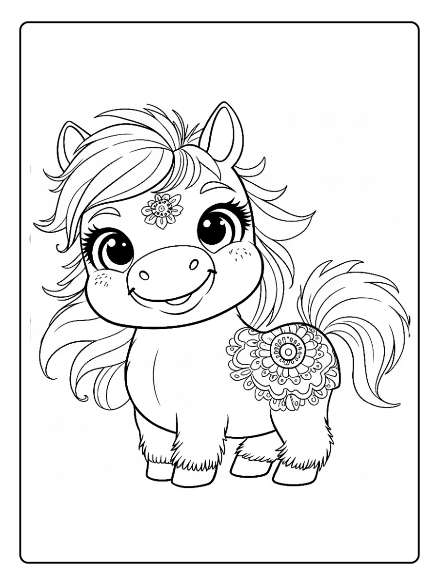 Desenho de Cavalo para Colorir (6)