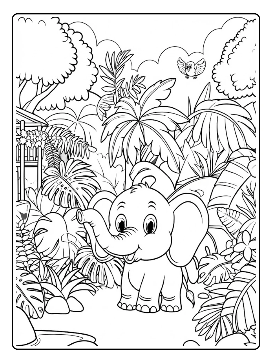 Desenho de Elefante para Colorir (10)