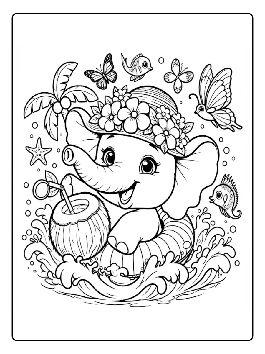 Desenho de Elefante para Colorir (11)