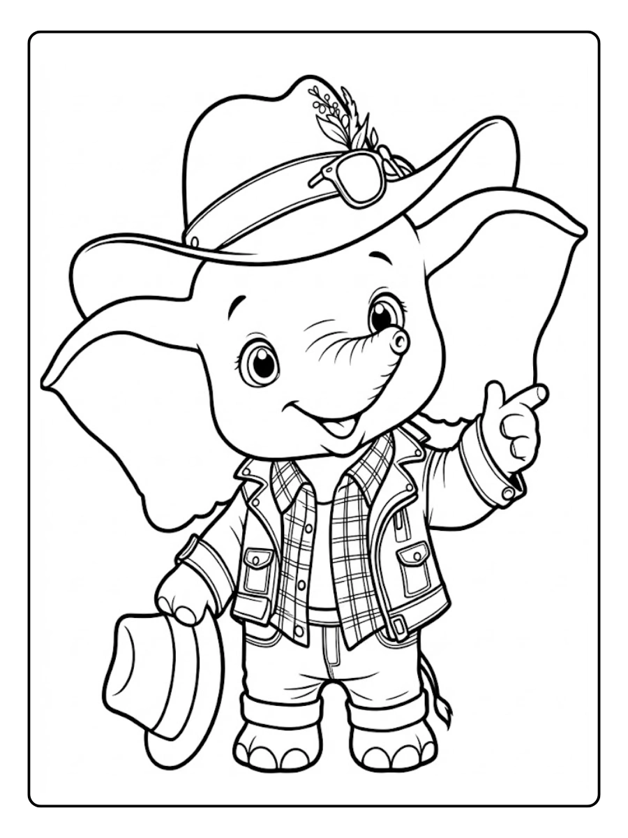 Desenho de Elefante para Colorir (13)