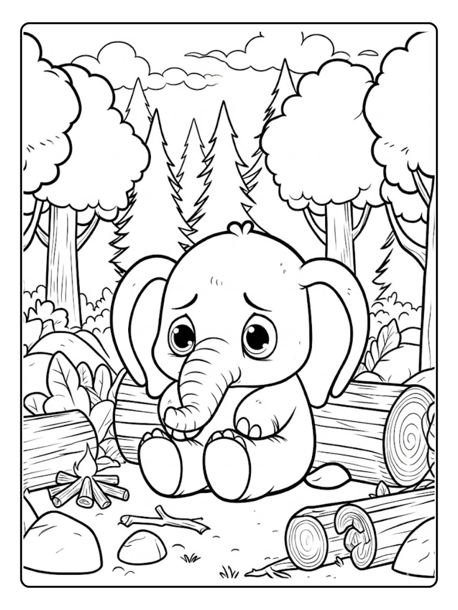 Desenho de Elefante para Colorir (5)