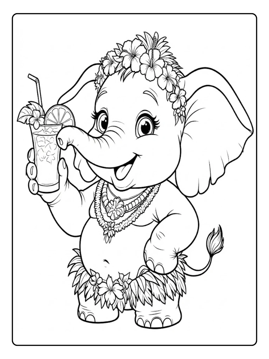 Desenho de Elefante para Colorir (6)