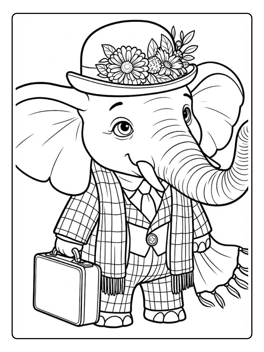 Desenho de Elefante para Colorir (9)