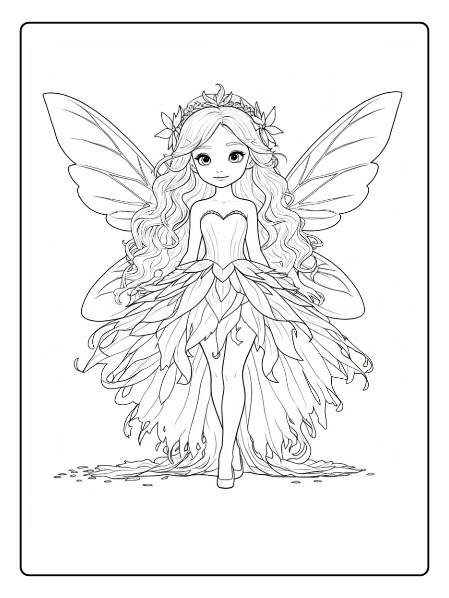 Desenho de Fada para Colorir (1)