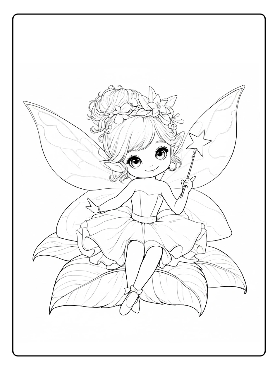 Desenho de Fada para Colorir (10)