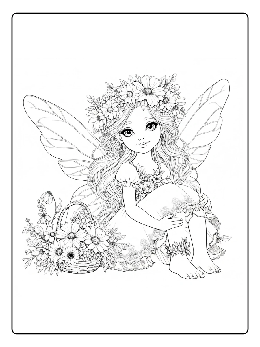 Desenho de Fada para Colorir (13)