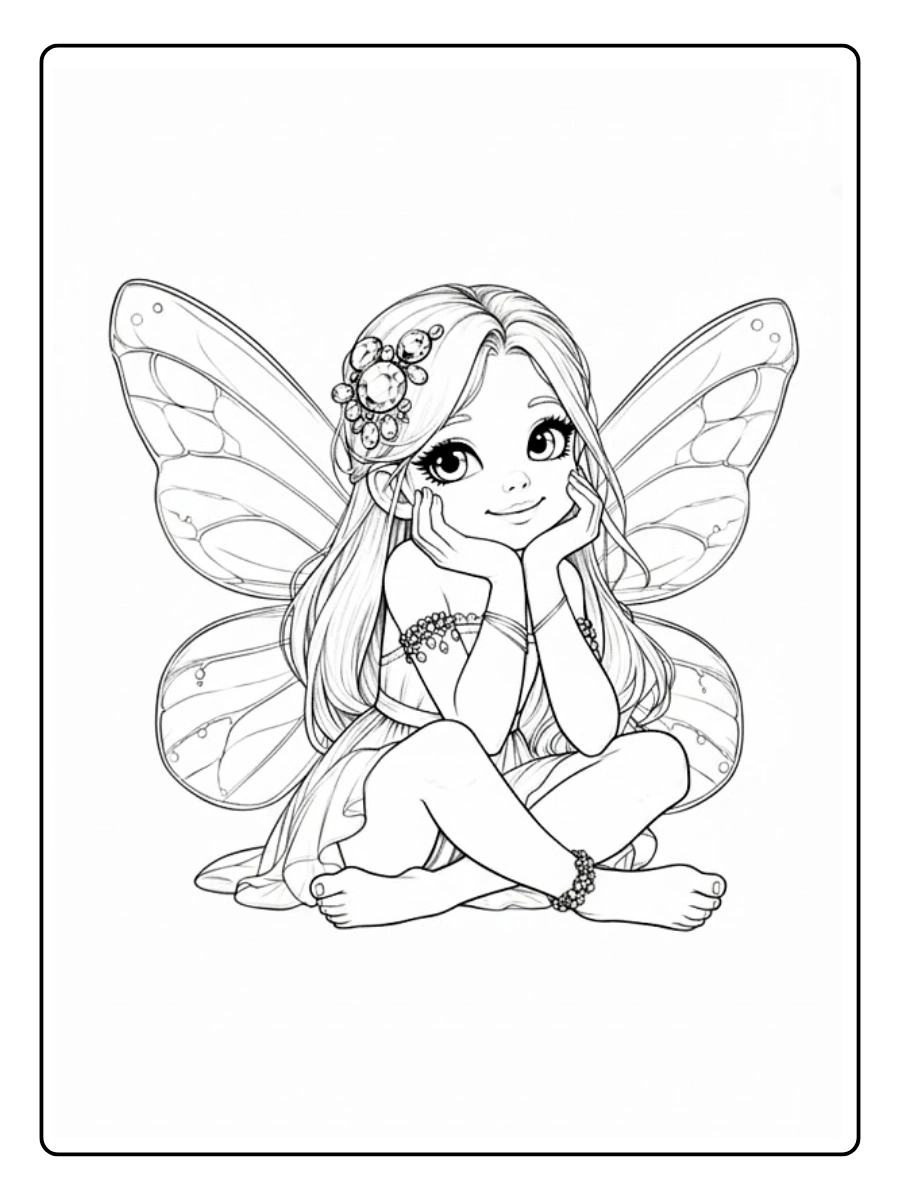 Desenho de Fada para Colorir (14)